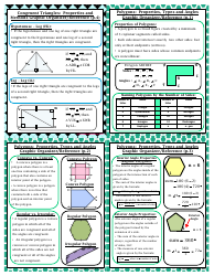 Geometry Cheat Sheet - Angles, Shapes, Solids, Page 5