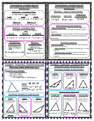 Geometry Cheat Sheet - Angles, Shapes, Solids, Page 9