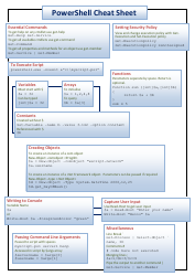Document preview: Powershell Cheat Sheet - Middle
