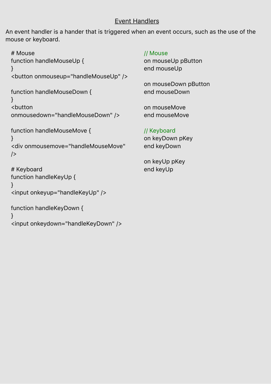 Javascript-Livecode Cheat Sheet Download Printable PDF | Templateroller