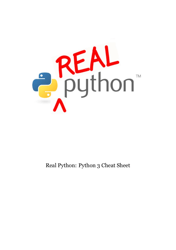 Document preview: Python 3 Cheat Sheet