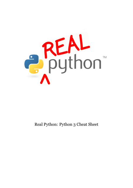 Python 3 Cheat Sheet Preview - TemplateRoller