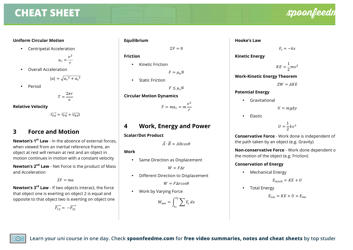 Integrated Physics Cheat Sheet, Page 2