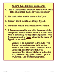 Chemistry Cheat Sheet - Binary Compounds Nomenclature, Page 3
