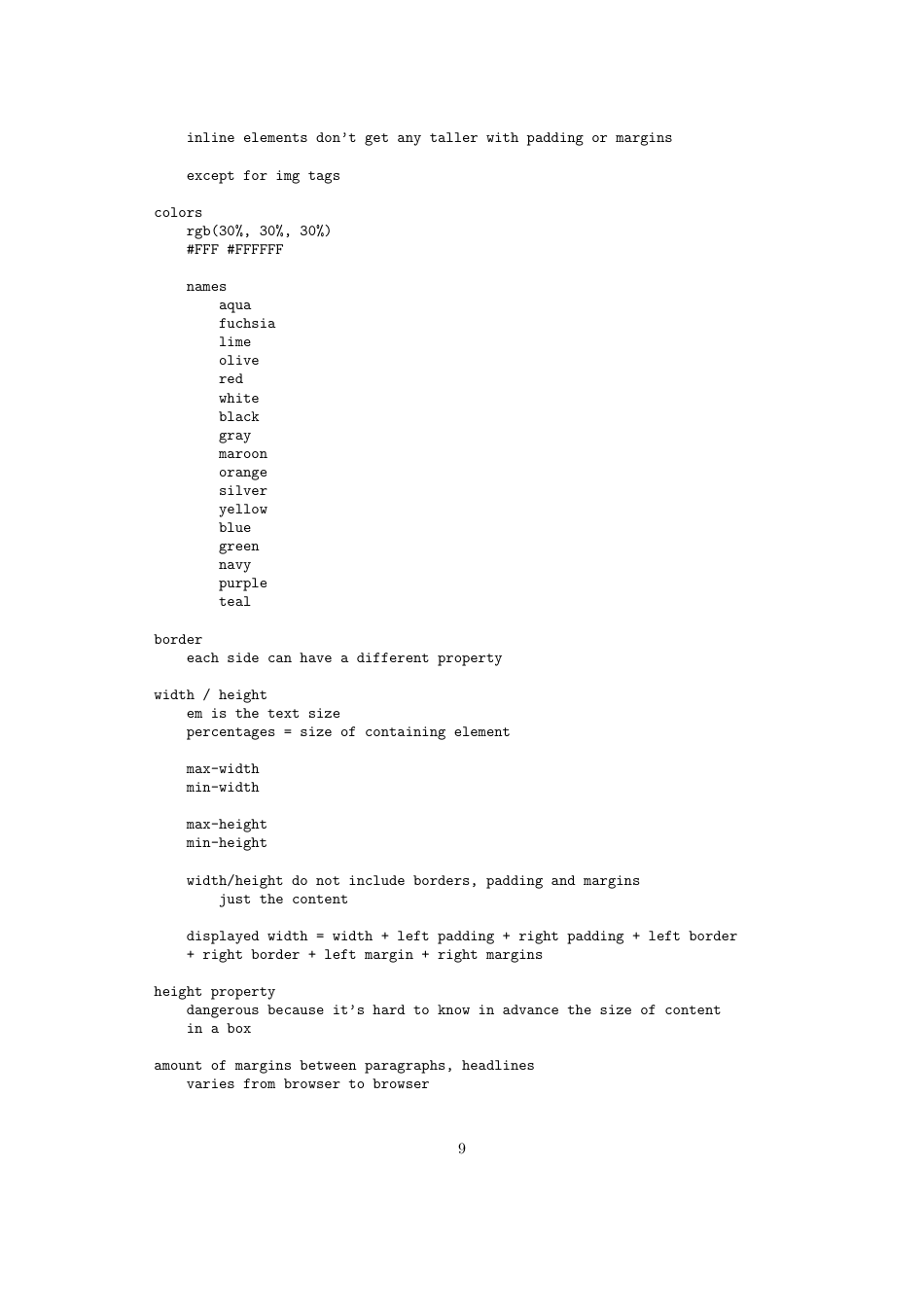 Css Cheat Sheet - Notes (Quick Reference) Download Printable PDF ...