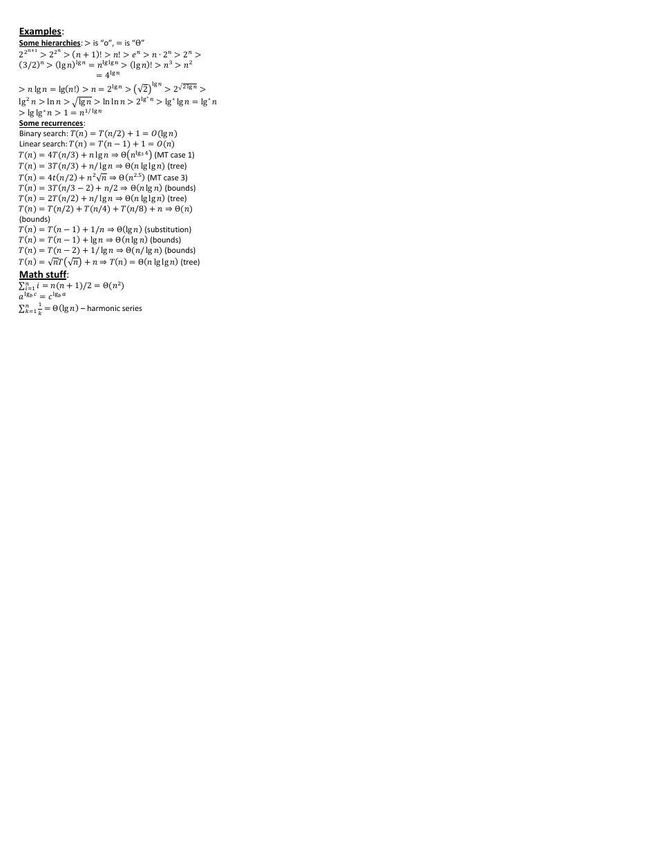 Computer Science Midterm Cheat Sheet, Page 2