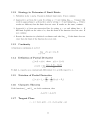 Math 21a Cheat Sheet: Multivariable Calculus - Tommy Macwilliam, Page 11