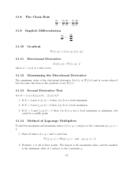 Math 21a Cheat Sheet: Multivariable Calculus - Tommy Macwilliam, Page 12