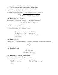 Math 21a Cheat Sheet: Multivariable Calculus - Tommy Macwilliam, Page 5