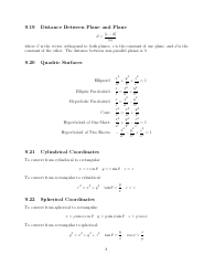 Math 21a Cheat Sheet: Multivariable Calculus - Tommy Macwilliam, Page 8