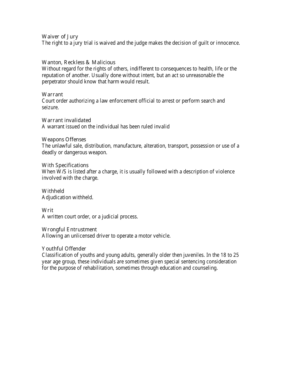 Legal Terms Cheat Sheet, Page 17