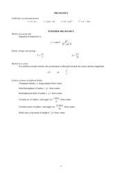 Cambridge International as &amp; a Level Mathematics and Further Mathematics Formulae and Statistical Tables Cheat Sheet, Page 7