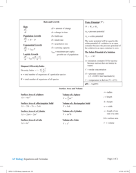 Ap Biology Equations and Formulas Cheat Sheet, Page 2