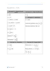 Physics Data &amp; Equations Sheet, Page 13