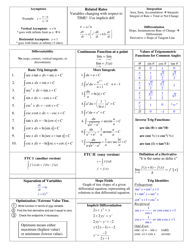 AB Calculus Cheat Sheet, Page 2