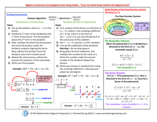 Algebra 2 (Common Core) Regents Exam Cheat Sheet, Page 3