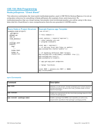 Document preview: Node.js/Express Cheat Sheet