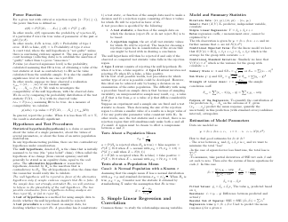 Statistics Cheat Sheet - Formulas, Page 5