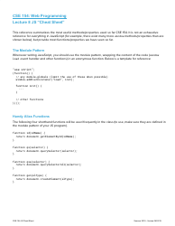 Document preview: Javascript Cheat Sheet - Dom Manipulation