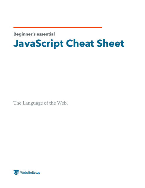 Javascript Essentials Cheat Sheet