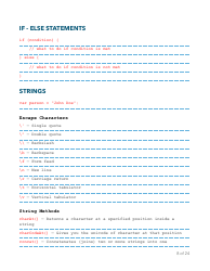 Javascript Essentials Cheat Sheet, Page 8
