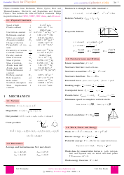Document preview: Physics Formula Sheet
