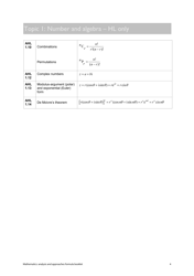 Mathematics Analysis and Approaches Formula Sheet, Page 5