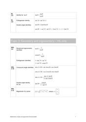 Mathematics Analysis and Approaches Formula Sheet, Page 8
