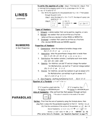 Common Core Algebra I Regents Exam Cheat Sheet, Page 4