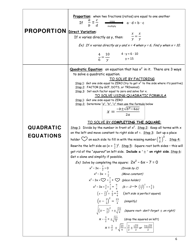 Common Core Algebra I Regents Exam Cheat Sheet, Page 6