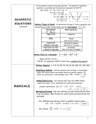 Common Core Algebra I Regents Exam Cheat Sheet, Page 7