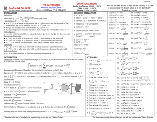 Math Cheat Sheet - Santa Ana College, Page 2