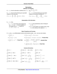 Calculus Cheat Sheet - Paul Dawkins, Page 3