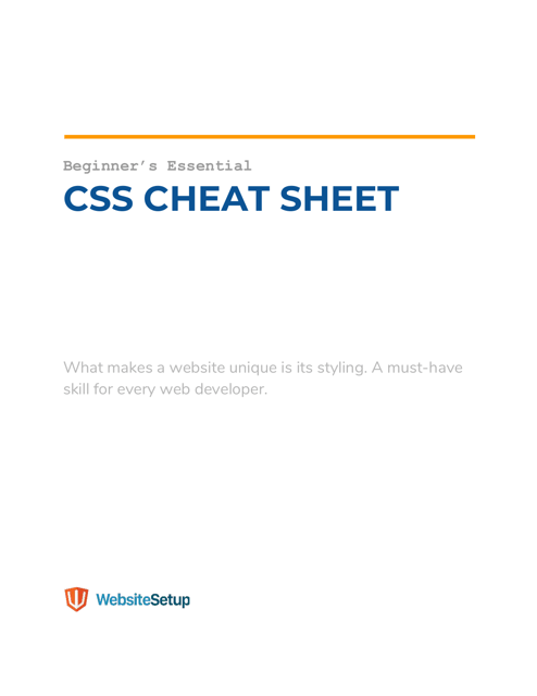 Beginner's Essential Css Cheat Sheet
