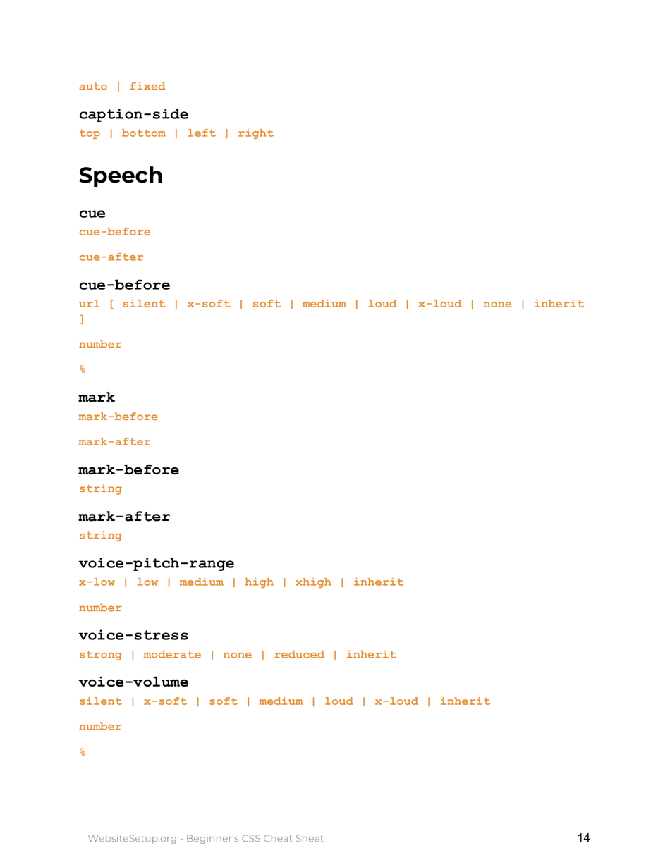 Beginners Essential Css Cheat Sheet, Page 15