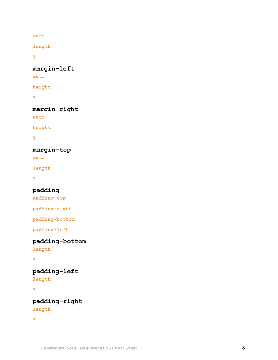 Beginners Essential Css Cheat Sheet, Page 9