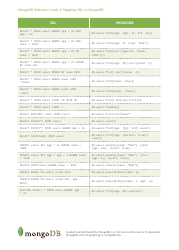 Mongodb Reference Sheet - Mapping Sql to Mongodb, Page 2