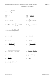 Grade 12 Mathematics Cheat Sheet