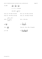 Grade 12 Mathematics Cheat Sheet, Page 2