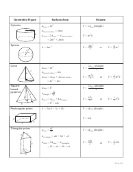 Grade 9 Geometry Formula Sheet - Academic, Page 2