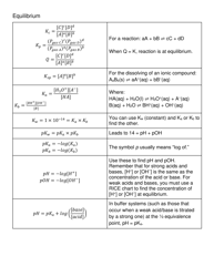 Ap Chemistry Equation Sheet, Page 5