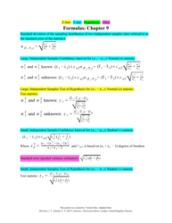 Statistics Formulas Cheat Sheet, Page 4
