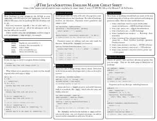 Document preview: Javascript Major Cheat Sheet