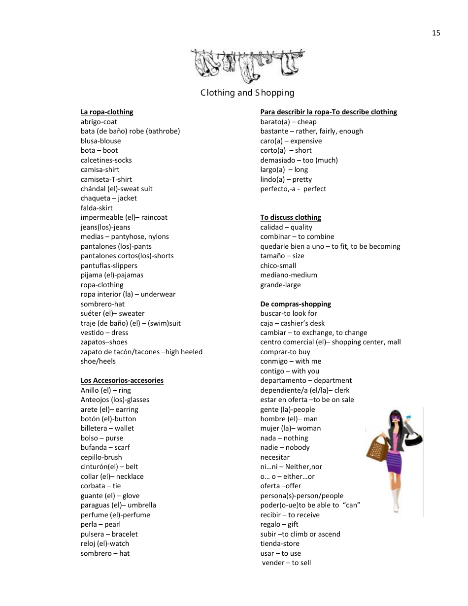 Spanish Cheat Sheet, Page 15