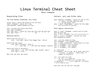 Linux Bash Shell Cheat Sheet, Page 3
