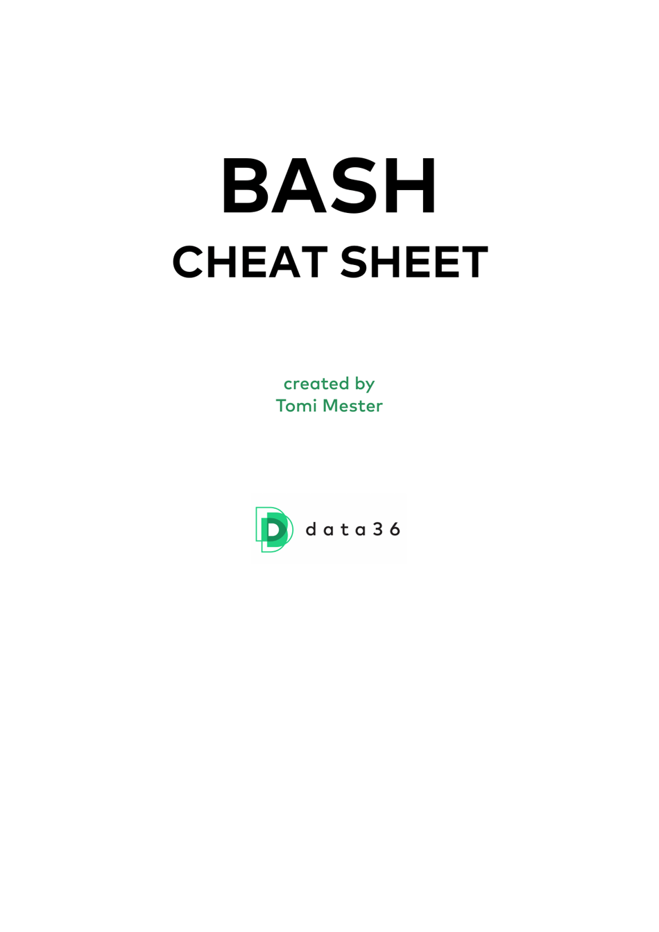 Bash Cheat Sheet - Comprehensive Guide and Reference for Bash Commands and Syntax