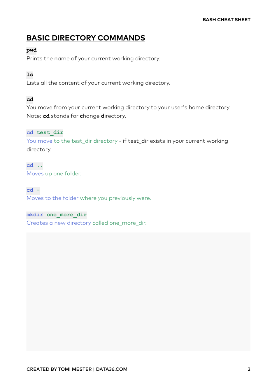 Bash Cheat Sheet Download Printable PDF | Templateroller