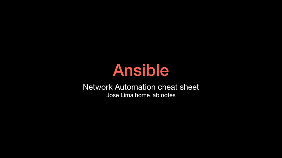Ansible Cheat Sheet - Black