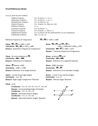 Document preview: Geometry Proof Cheat Sheet