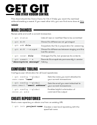 Document preview: Git Commands Cheat Sheet - Black and White
